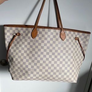 Authentic Louis Vuitton Damier Azur Neverfull GM Tote Bag